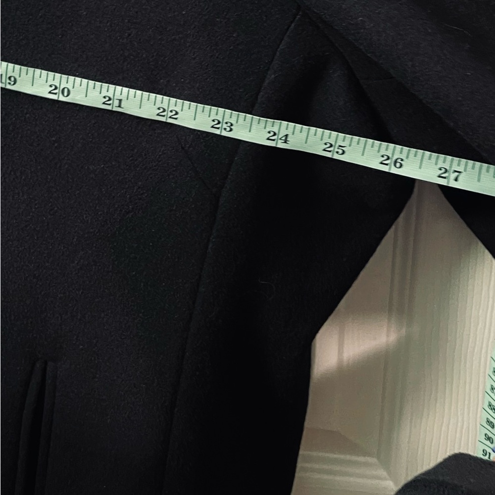 Calvin Klein Vintage Black Wool Cashmere Blend Peacoat Women's Approx SZ XL - Picture 14 of 15
